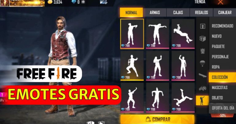 guia definitiva donde conseguir emotes gratis para free fire